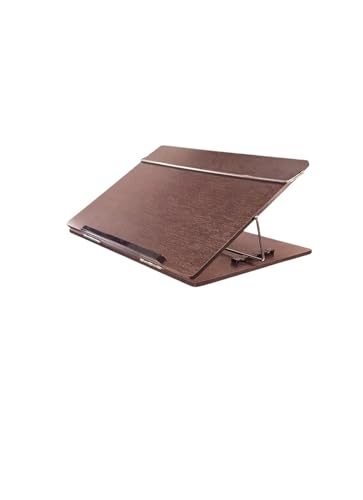 Image of Wooden Laptop Stand Desk Organizer for Writing /Sketching Stand || Table top || Wooden Desk Organizer (Brown, 21x15 inches)