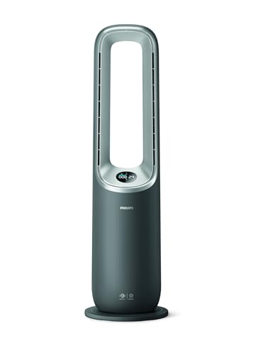 Philips Air Performer 3-in-1: Luftreiniger, Heiz- und Kühlgebläse - Reinigt 70 m², Entfernt 99,97% der Allergene und Schadstoffe. HEPA-Filter, Intelligente Sensoren, Alexa, App. (AMF870/15)