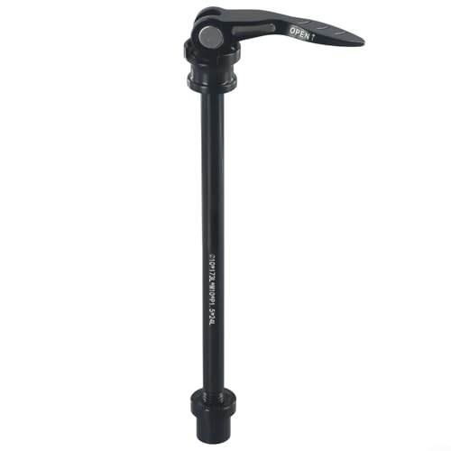 Image of EcoLivzen Quick Release Thru Axle Skewer for 135x10mm Rear Wheel, Alloy Bicycle Hub Adapter for MTB and Road Bikes, Black