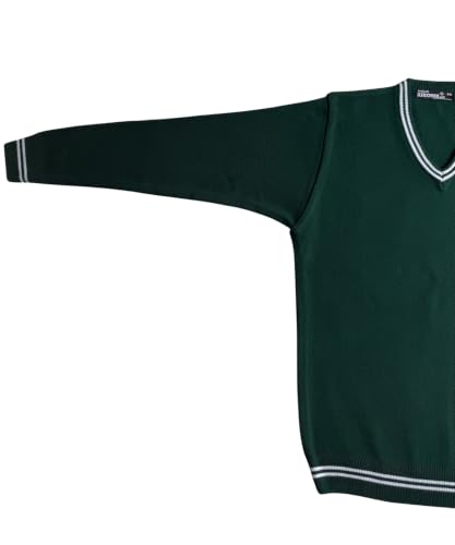 Image of Boy's School Uniform Lining Full Sleeves Sweater - Daffodil