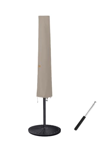 Umbrella Cover for 6ft to 9ft Patio Umbrellas Waterproof and Durable Market Umbrella Cover with Zipper and Rod