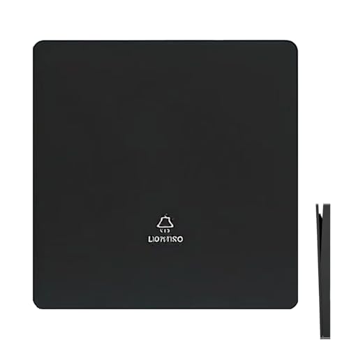 Polycarbonate Black Single Blank Plate - Ultra-Thin Easy Install Wall Cover for Light Switch & Electrical Outlets, Modern Flush Design