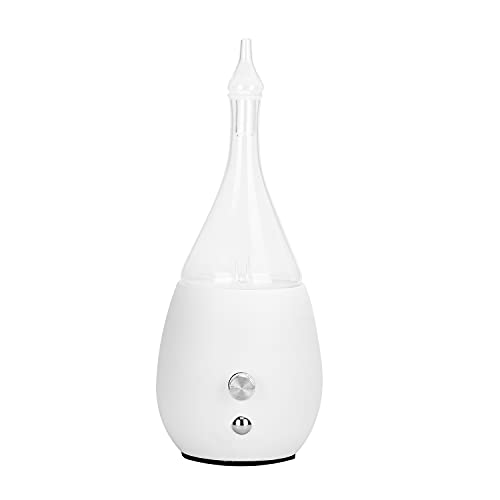 Image of Lychee Essential Oil Diffuser Humidifiers, Quiet Diffuser, Small Aromatherapy Diffuser,7 Colors Light Adjustable with Wood Grain Base for Home Bedroom Office Yoga Nice Gift (White)