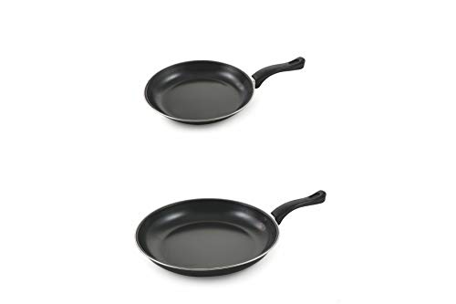 Galileo Casa 2191199 Duo - Juego de 2 sartenes antiadherentes 25/30 cm DM 6 mm, acero al carbono