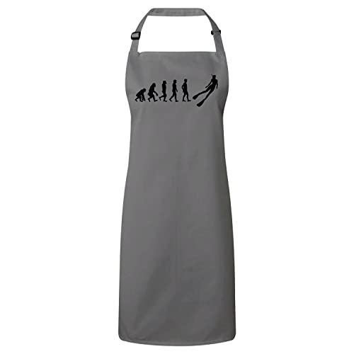 Tablier Cuisine Premium Gris motif plongée athlète aux finitions soignées