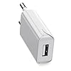 USB Ladegerät 5V 1A USB Netzteil Stecker, 5W Slim USB Netzstecker Adapter Steckdose Ladestecker für iPhone, Samsung Handy,MP3, eBook Reader und Mehr (White)