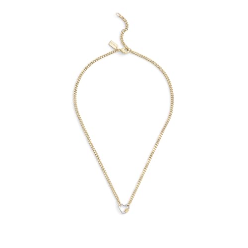 COACH Women's Signature Carabiner Heart Pendant Necklace