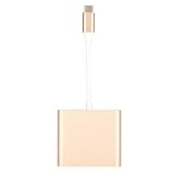 Adaptateur USB haute vitesse 5 Gbit/s : le port USB 3.1 offre une vitesse de transfert de données la plus élevée, jusqu'à 5 Gbit/s, facile à transférer des films haute définition en peu de temps, compatible avec disque flash USB, appareil photo, disque dur amovible, souris, clavier ou autres appareils compatibles USB A 2.0/USB A 3.0.