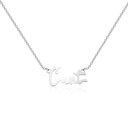WUSUANED Funny Cunt Necklace Swear Word Jewelry Naughty Valentine Gift Cunt Gift Rude Gifts