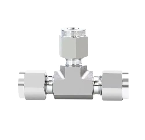 Raccord à 3 voies té de compression acier inoxydable 316L avec écrou fileté UNF - 2