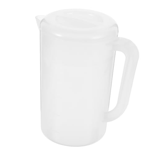 Healifty Dispensador de Bebidas Reutilizable para Nevera Jarra Asa Tapa Transparente Contenedor para Té Helado y Leche para Fiestas y Uso Doméstico