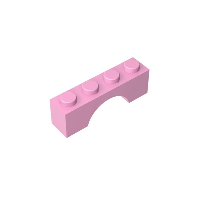 GDS-681 Compatible with LEGO 3659 Brick Arch 1x4, Bright Pink, 50 PCS โ image 1
