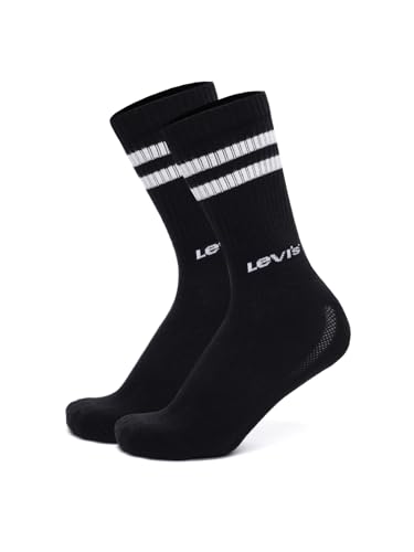 Image of Levi's Men's Cotton Stretch Crew Length Half Terry Ribbed Socks with Cushioned Sole (Pack of 3)