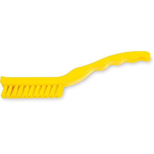 Image of SPARTA Detail Brush Grout Brush, Crevice Brush with Hanging Hole for Bathroom, Kitchens, Countertop, Plastic, 9 Inches, Yellow