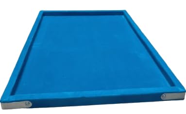 Image of Velvet Jewellery Display & Beading Tray | 12 x 9 Inch Organizer Tray for Necklaces, Bracelets, Cosmetics & Craft Storage | Soft Velvet Finish, Durable & Multipurpose (Pack of 1) (Sky Blue)