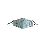 Dsinco Waschbare Baumwollmaske + 1 Filter-Est.Flor/Ho.Blau, 21 g