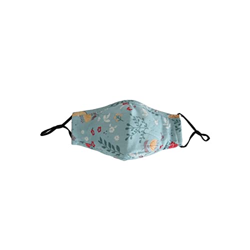 Dsinco Waschbare Baumwollmaske + 1 Filter-Est.Flor/Ho.Blau, 21 g