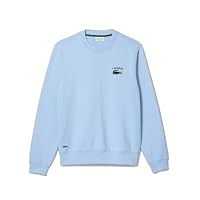 Lacoste Men's Soft Branding Crew Neck Sweat, Blue, Small