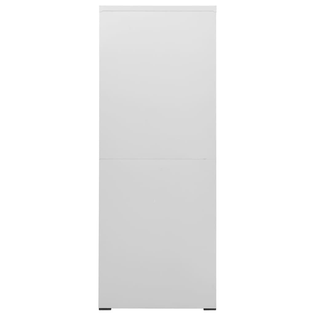 Armadietto portadocumenti grigio chiaro, 46 x 62 x 164 cm, in acciaio, con 5 cassetti e serratura, armadio da ufficio per documenti A4 e legale, chiudibile, ideale per ufficio, casa e studio