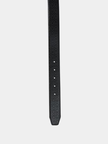 Image of Calvin Klein Textured black leather classic belt