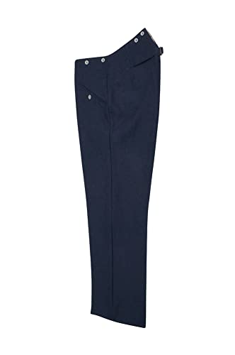 Pantalon droit allemand Kriegsmarine WW2 en laine bleue de haute qualité
