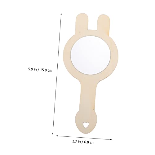 BESTOYARD 40 Peças Espelho De Madeira Pequeno Espelho De Mesa Brinquedo De Madeira Brinquedos De Via