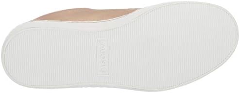 Lacoste Unisex-Child Kid's Straightset Sneaker, Gold/Off White, 4 Medium US Toddler | Image 3