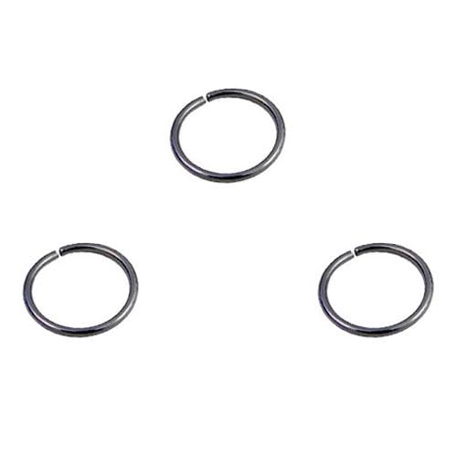 DENI3 aros para nariz negros muy pequeños, diametro 6mm y muy finos, grosor 0,6mm sin cierre.