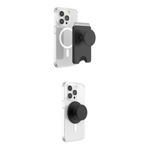 PopSockets Phone Wallet y Grip con anillo adaptador MagSafe para carga inalámbrica