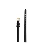 Correa de reloj con diseño de lagarto de 6 mm, 8 mm, 10 mm, 12 mm, 14 mm, compatible con Casio Rose Fossil Rosemont RS045, pulsera de mujer de tamaño pequeño(Black-gold,6mm)