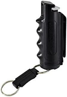 Pepper Defense 4-in-1 Pepper Spray with Belt Clip Holster and Keychain Attachment - Maximum Strength Formula with 10% OC, CS, CN, Marking Dye - Self Defense Personal Protection & Safety