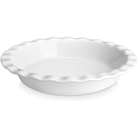 MALACASA 9 Inch Ceramic Pie Pan Cover