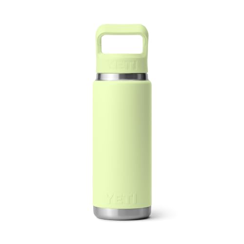Image of YETI Rambler 26 oz Bottle, Vacuum Insulated, Stainless Steel with Color Matching Straw Cap
