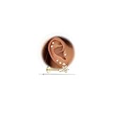 MILACOLATO Pendientes de tuerca sin rosca de 20 g, hipoalergénicos, de acero quirúrgico 316L, chapados en oro de 14 quilates, para nariz, tragus, medusa, hélice, labio, fosa nasal, cartílago, joyería