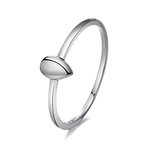 Bague en argent 925 pour femme avec un design élégant de goutte d'eau