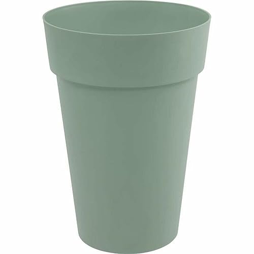 EDA - Pot de Fleur Vase Haut Toscane Ø 46 cm - 67 L - Intérieur & Extérieur - Zone de rétention d'eau pour Limiter l'Arrosage - Plastique Recyclé - Ø 46...