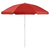 HEMAX Ombrellone da Spiaggia Parasole da Giardino Telo Oxford 240 – Rosso