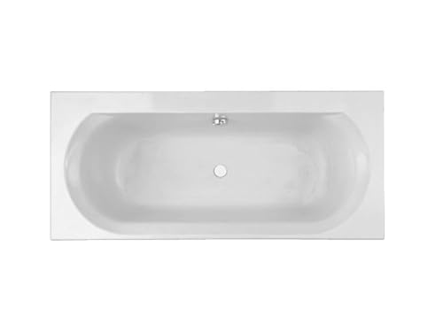 Jacob Delafon - Baignoire Rectangulaire ÉLISE - 170 x 75 cm - Double Dos - Fabrication Française - Pieds Réglables Quick Clip - Acrylique, Blanc - E60279-00