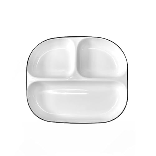 Faxijuan Plato de porcelana dividido for adultos, reutilizable, con 3 compartimentos, ideal for una dieta equilibrada.