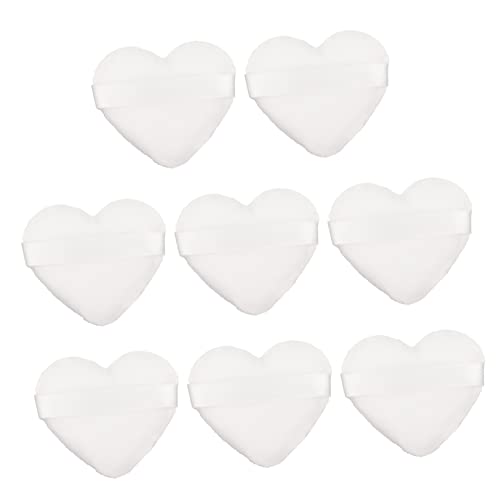 FOMIYES Beauty Powder Puff 8pcs Heart Shape Soft and Comfortable Makeup Tool for Home/salon