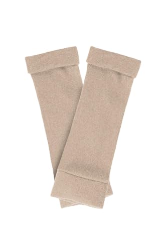 Turtle Doves 100% Recycled Cashmere Fingerless Gloves (Camel)