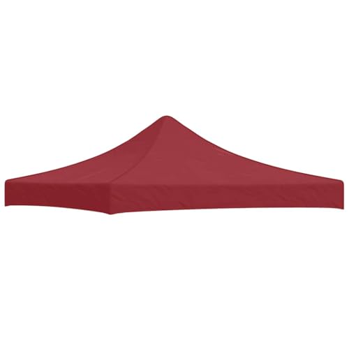 Techo para carpa de fiesta, color rojo burdeos, 3 x 3 m, resistente a los rayos UV y al agua, 270 g/m², tejido Oxford, techo de repuesto para cenador, exterior, toldo para jardín, terraza, protección