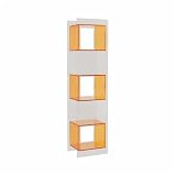 CFGH6FDF Office Light Luxury Simple Acrylic Bookshelf Multi-Tier Vertical Open Both Ends Shelving Unit Freestanding Book Shelf(Orange)