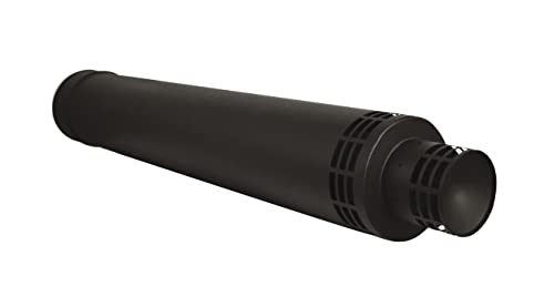 ISOTIP-JONCOUX 893808 Term. Horiz.Pel, Noir, Diamètre 80/125+2 EPDM N Cover