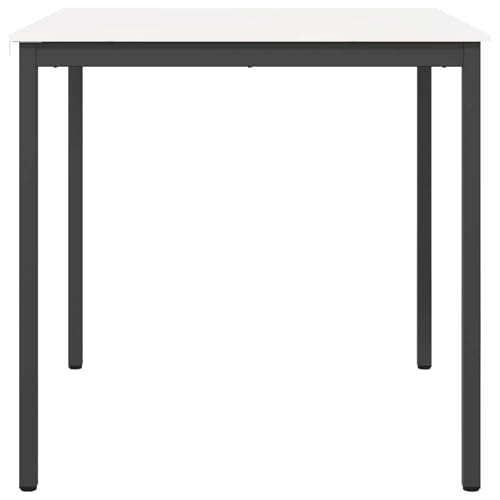 Table de bar blanche stable et durable avec pieds en métal