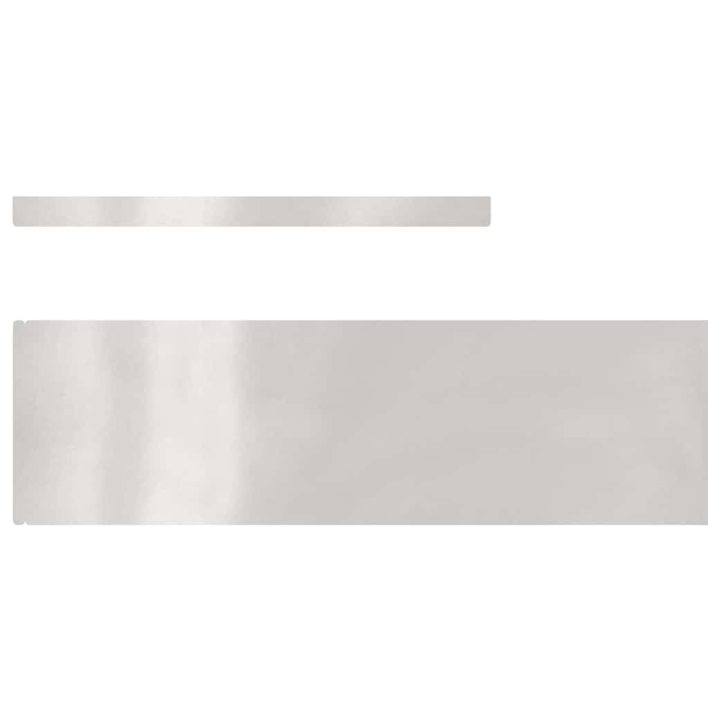 Rasenkante aus Edelstahl, Silber, 450 x 15 cm, 3,73 kg