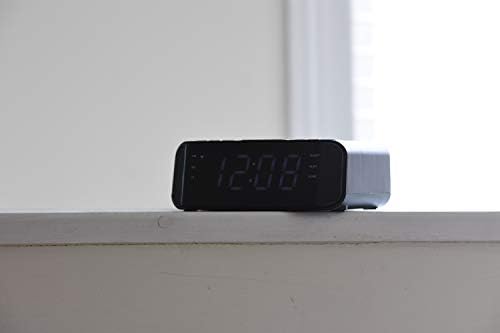 Groov-e Atlas - Digital Alarm Clock with FM Radio, USB & Wireless Charging, LCD Display, Dual Alarm Setting, & Dimmer Function - Mains Powered - 20 Preset Stations