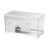 Tortuga Tanque Acuario Reptil hábitat terrario Tortuga recinto arrancador para Todo Tipo de Reptiles pequeños(White)