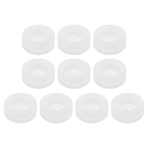 Milisten 10 Bouchons en Silicone pour Couvercles de Bocaux Trou de Paille, Œillets Fixes pour Bouchons de Paille, Compatibles Couvercles en Bois, Usage la...