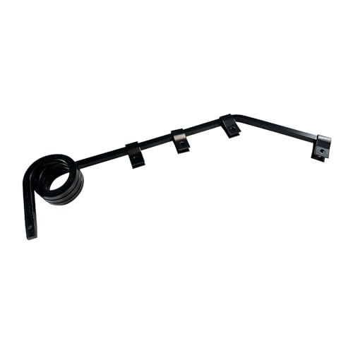 Image of Pair Angled Down Bar Type Truck Mud Flap Hangers Complete Kit 3 Coils, 0.640 inch Square Steel Arm with Reflector Plates and Hardware for Semi Trucks Trailers